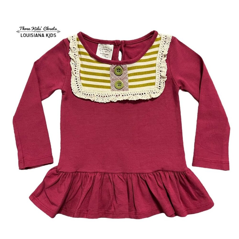 Persnickety 18-24m Long Sleeve Peplum Top